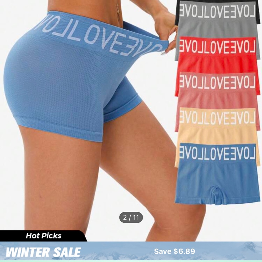 Colorful Love Print women’s boxers